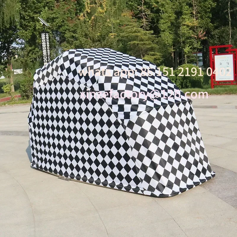 Customizable awning coverings, sun and rain protection, carport, parking lot, garage shed