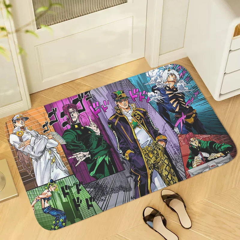 

Anime Carpet Entrance of House Slip-resistant J-JoJos B-Bizarre Adventure Living Room Floor Mat Kitchen Bathroom Rug Home