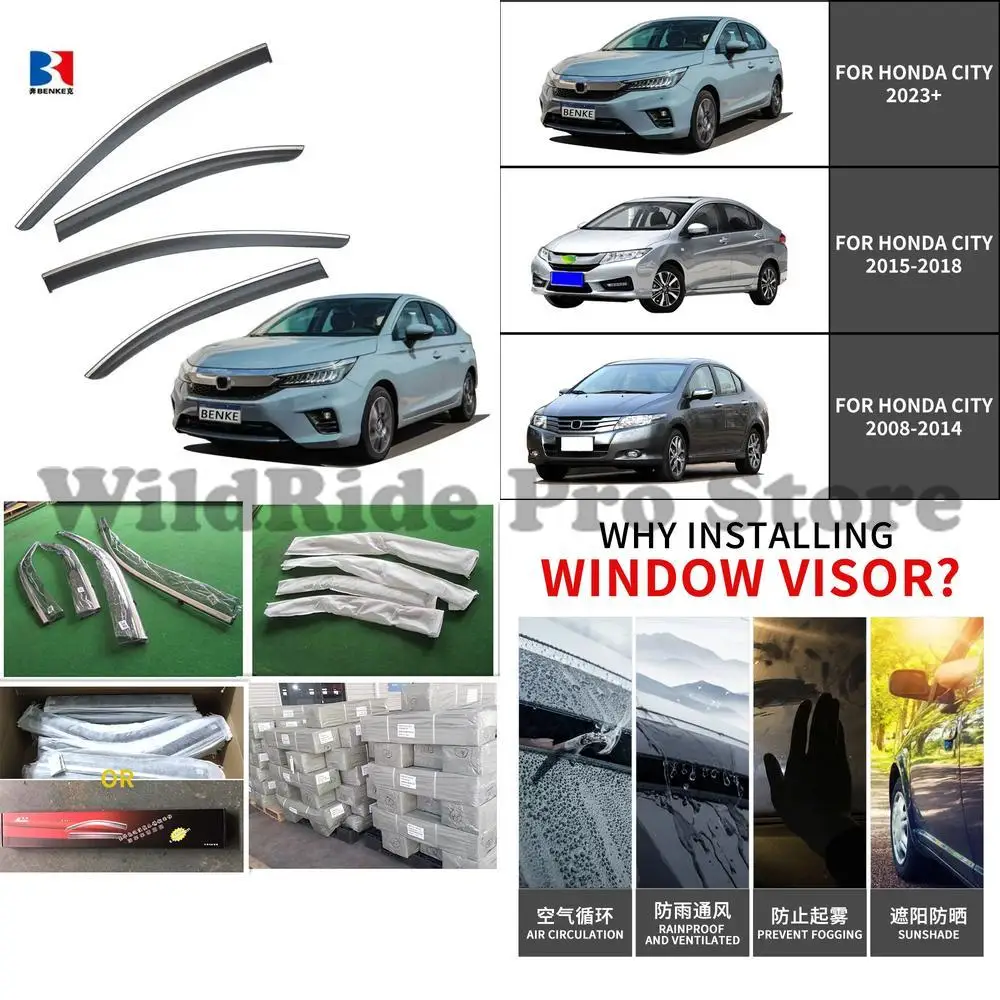 

1 set Honda City 2020-2025 high-end unbreakable computer molded car rain sun visor