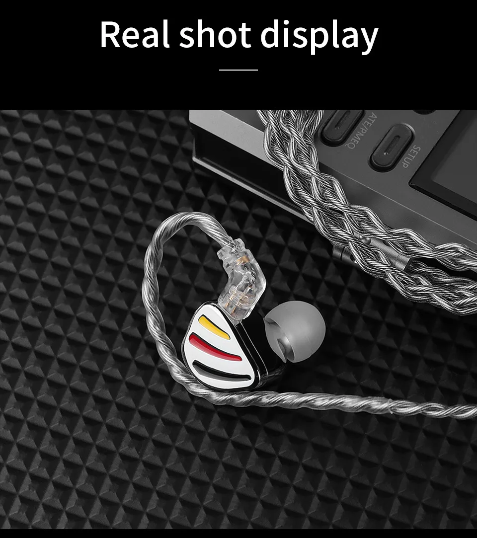 QKZ T7 Headphone upgrade cable 336 core silver plated 3.5mm plug 2PIN