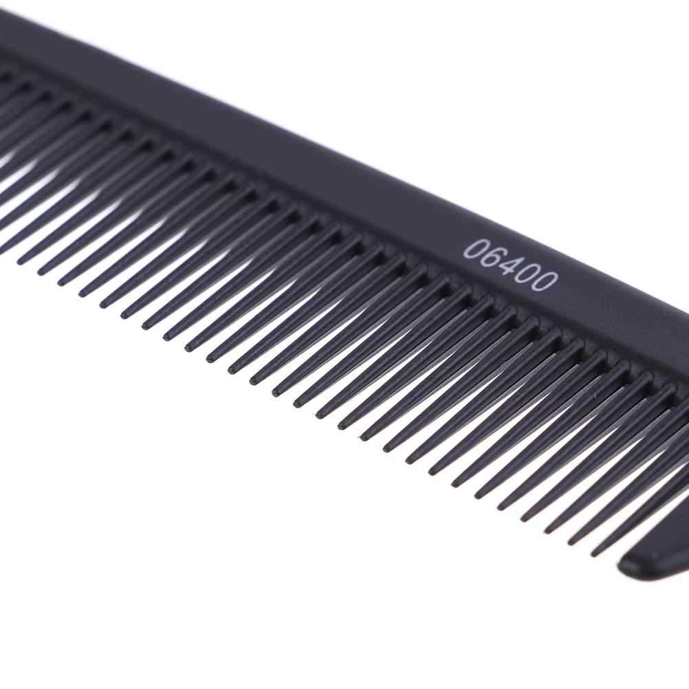 1Pc Metal Pin Tail Antistatic Comb Black Hard Carbon Cutting Comb Heat Resistant Salon Hair Trimmer Brushes