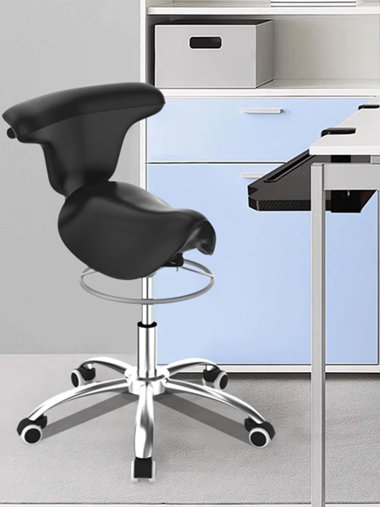 Saddle Chair Dental Riding Chair Ergonomic Mobile Lifting Swivel Computer Chair