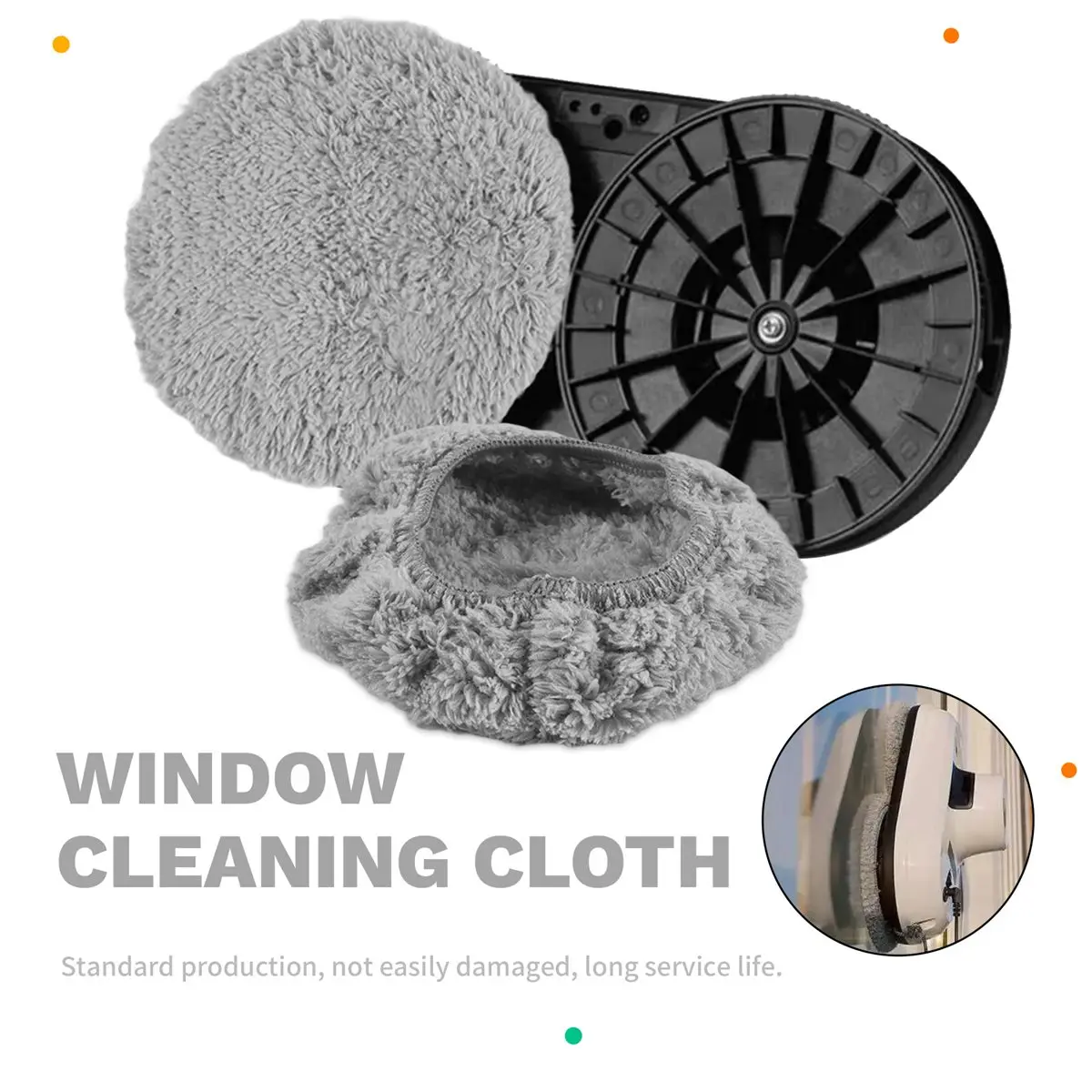 #55W 12PCS Vacuum Cleaner Window Cleaning Robot Cleaning Cloth,168/188,(fiber)
