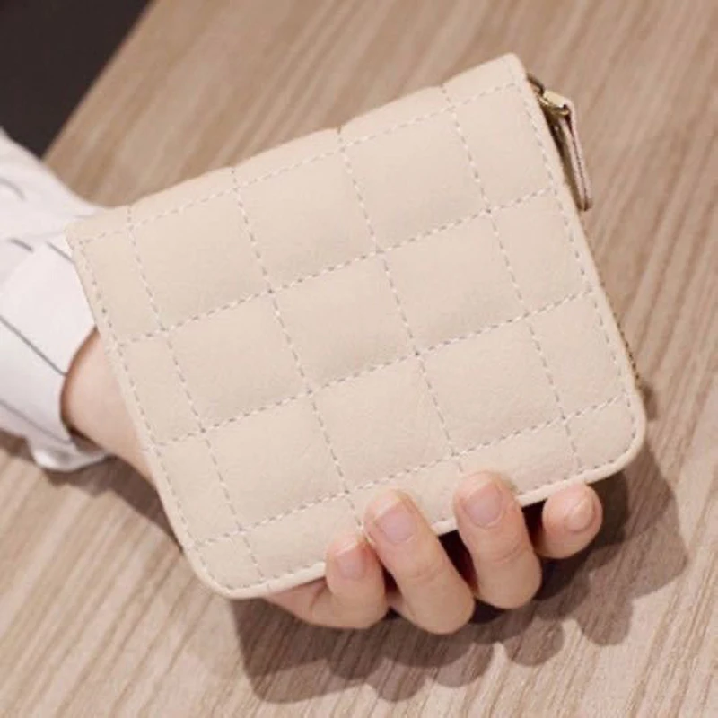 Kleine Damen-Geldbörse, kompakt, mit Reißverschluss, modisch, einfarbig, Münzgeldbörsen, Clutch mit mehreren Kartenfächern – Detail 11