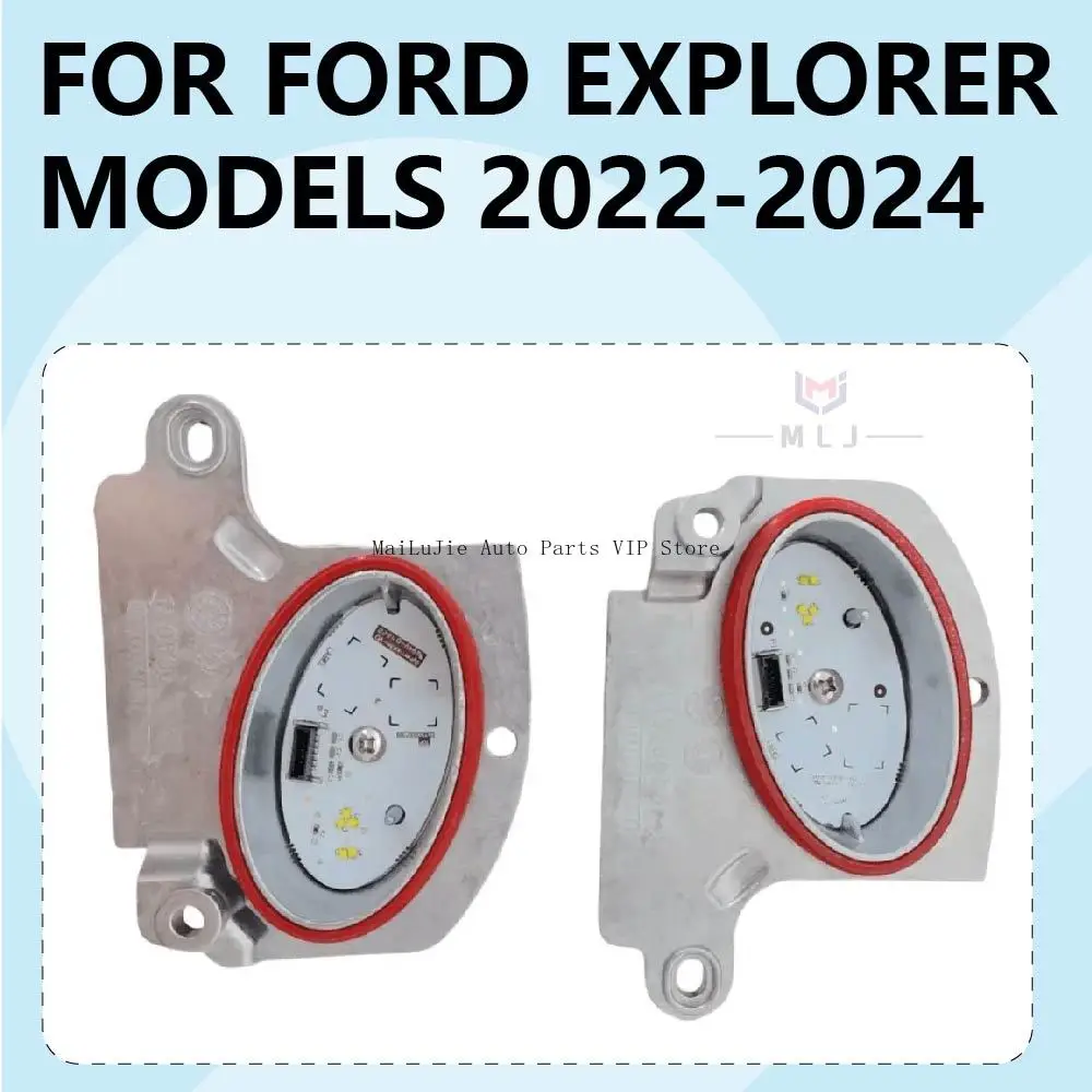 For 2022-2024 Ford Explorer LED headlights with angel eye halo and daytime running lights OEM 6420000013 6420000014