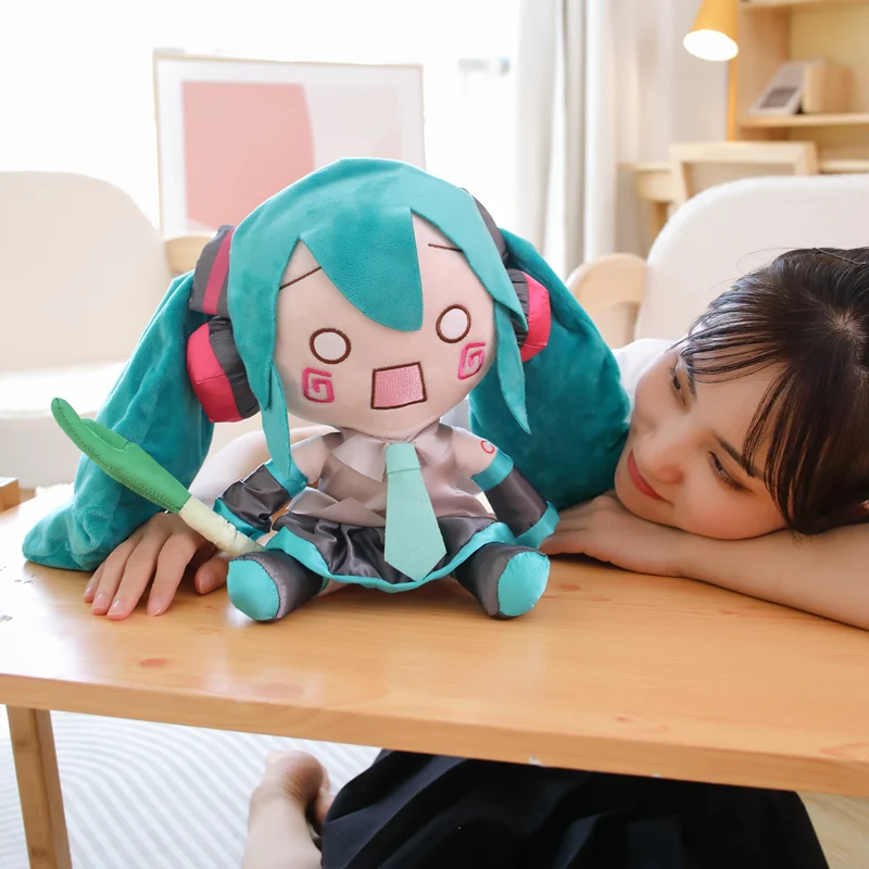 ระเบิดH Atsune Mikuตุ๊กตาPlushสาวสวยอุปกรณ์ต่อพ่วงของเล่นPlush Kawaiiหมอนสาวของขวัญวันเกิดคู่สาวของขวัญ