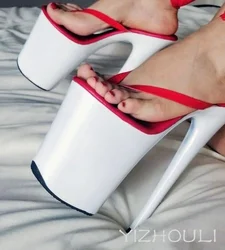 Color customizable, stylish 15-17-20cm princess slippers, sexy nightclub heels, model stage show sandals