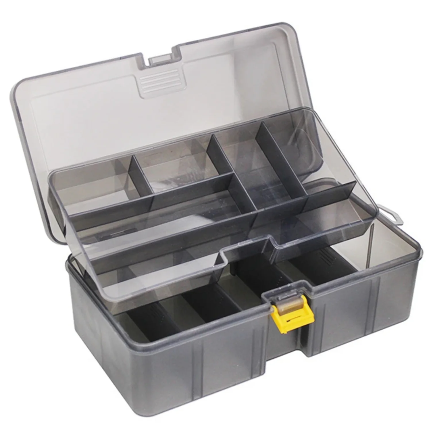 

Large Capacity Double Layer Fishing Tackle Box Waterproof Plastic Lures Hook Minnow Bait Flip Cover Case Portable