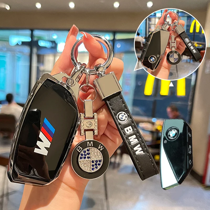 

Car Key Case Cover Shell Protector Key Bag For BMW i7 X7 G07 LCI iX I20 X1 U11 3 5 7 Series G70 G09 G81 XM U06 M3 2023 2024