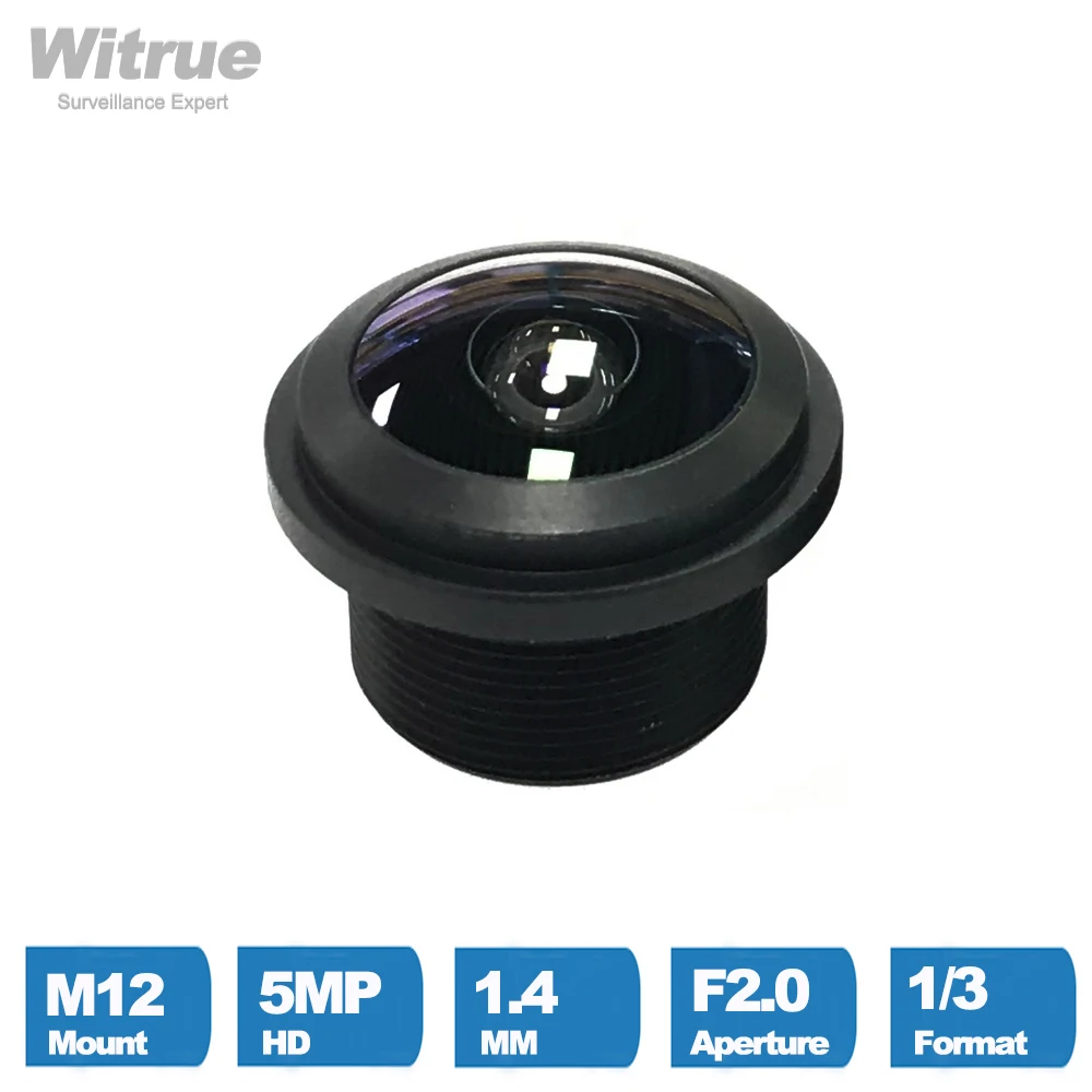 Obiektyw typu rybie oko 1,4 mm 1,78 mm HD 5 MP 210/200 stopni MTV M12 x 0,5 Filtr 650 nm do kamer samochodowych CCTV Kamery bezpieczeństwa