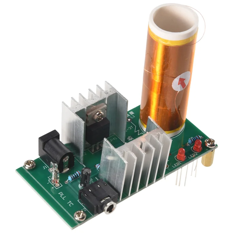 1Set Mini Per Kit Bobina Tesla 15W Mini Musica Bobina di Tesla Altoparlante Al Plasma Tesla Trasmissione Senza Fili DC 15-24V Kit FAI DA TE