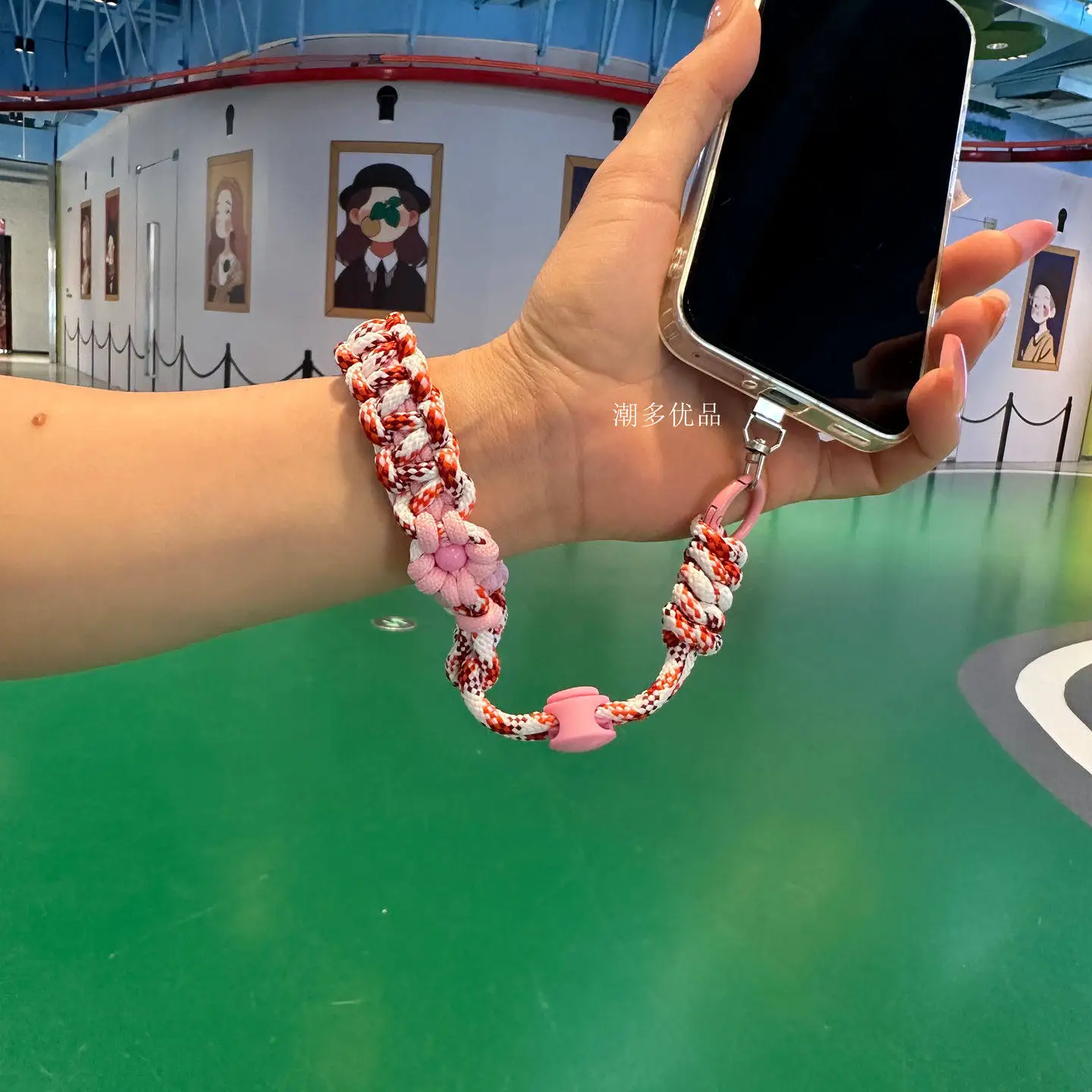 Handmade Festive Woven Mobile Phone Lanyard Wrist Anti-Lost Portable Cute Ornaments All-Matching Charm