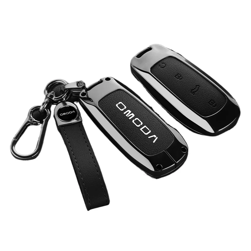 

Premium Zinc Alloy Key Cover Case for OMODA 5 (2023) - Protective Key Fob Shell Key Bag Chain