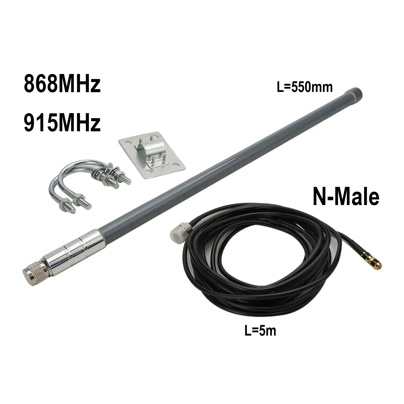 Antena Externa 12dbi 868-915mhz Optimizada Sintonizada para Antena Aérea de Fibra de Vidro de Hélio Lte Recepção Externa de Longa Distância