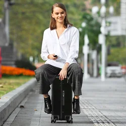 Pc Carry On Scooter Hard  Suit Case Trolley  Travel smart  electron Suitcase Luggage With Usb Charging