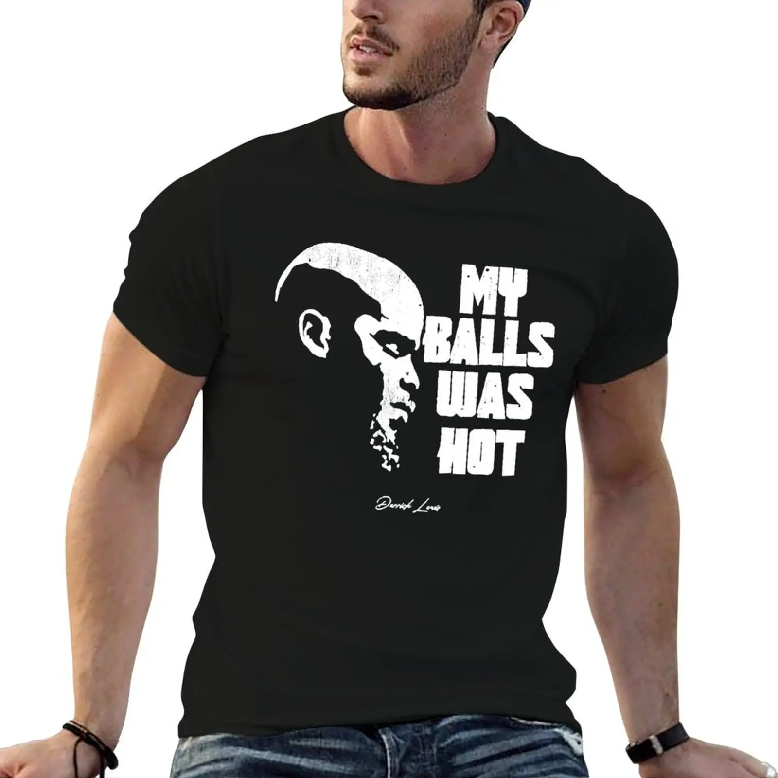 Derrick Lewis Derrick Lewis Derrick Lewis T-Shirt Simple Solid Color Crew Neck Tee