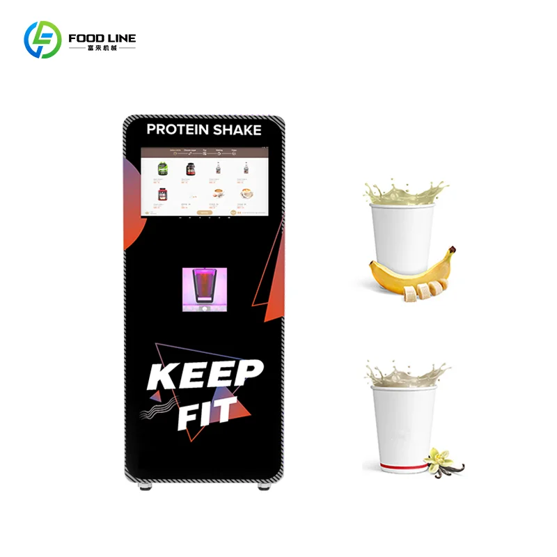 Protein Shake Vending Machine Premium Quality Multi Flavor Mixing Touch Screen Cashless Payment For Gym Fitness Studio