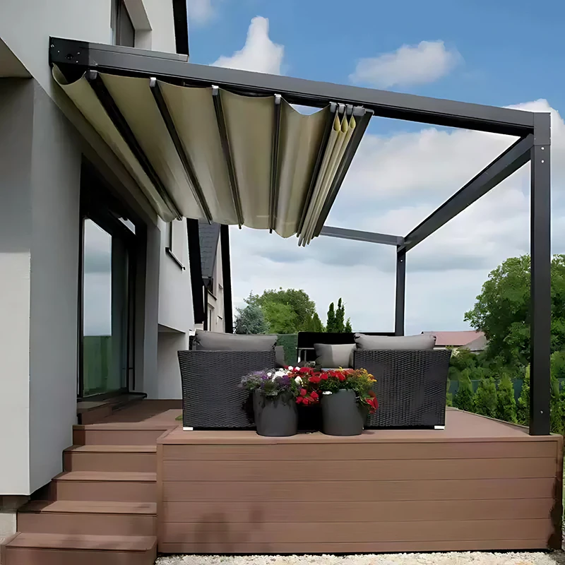 

Электрический складной навес для улицы — выдвижное навесно от дождя/солнца для вилл, дворов, террасов и магазинов