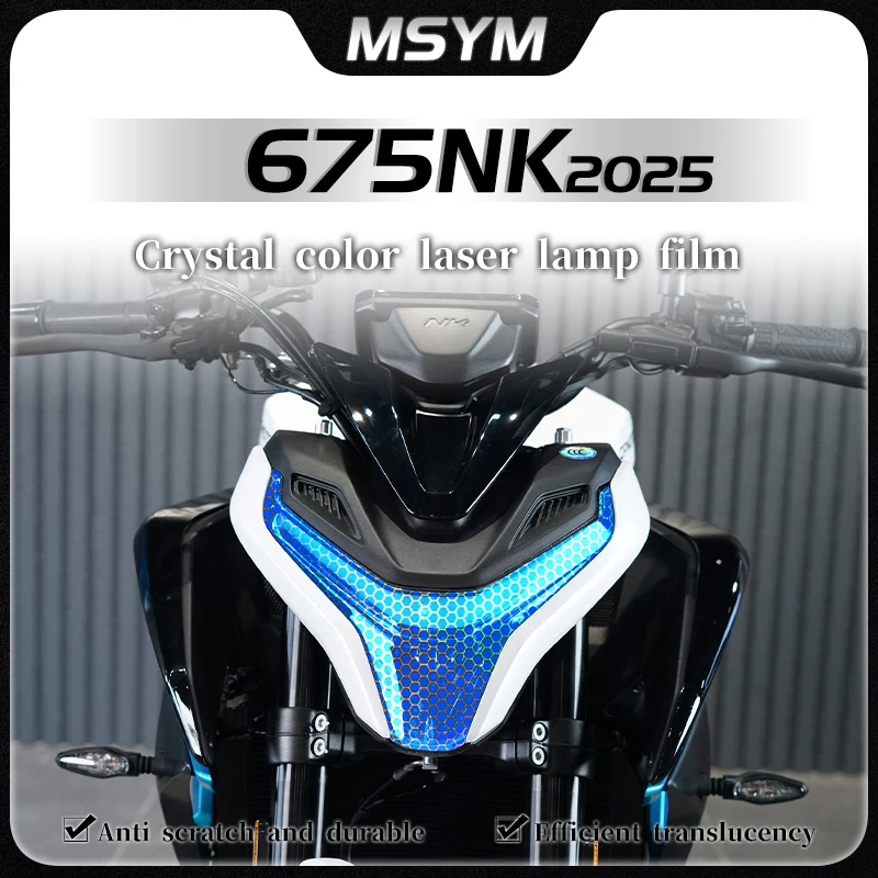 

For CFMOTO 675NK 675 NK 675nk 2025 Headlight film honeycomb laser protective film transparent sticker modification accessories