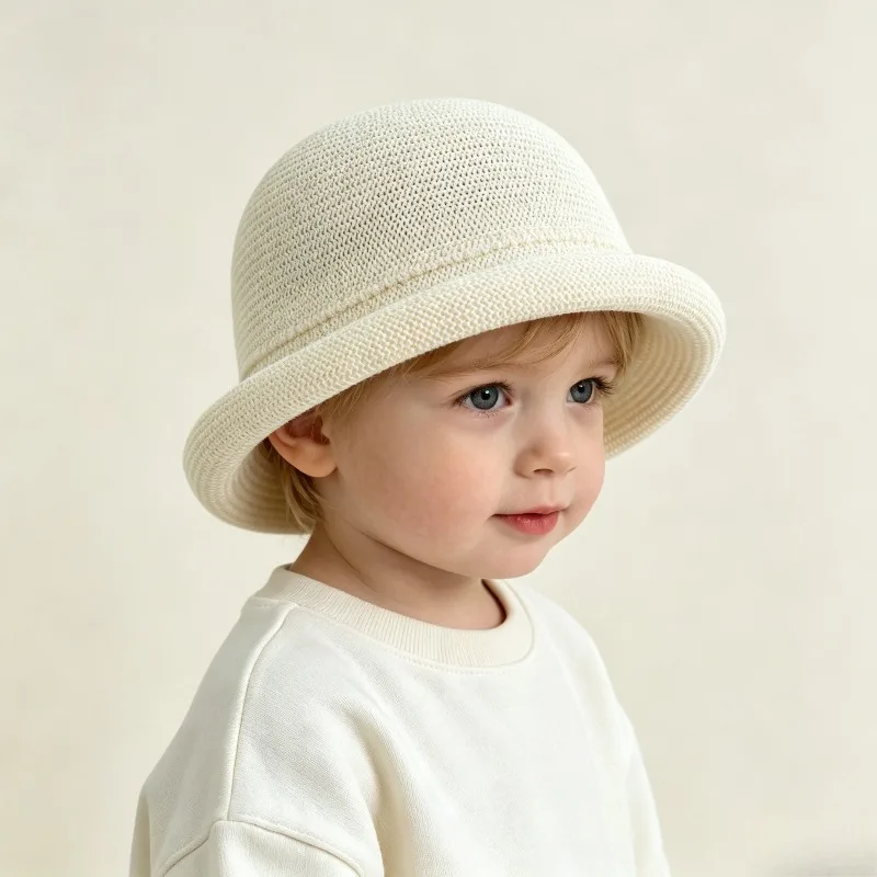 Sommerlicher Eltern-Kind-Baskenmützenhut aus Stroh mit gerolltem Rand, atmungsaktiver Sonnenhut, lässige elegante Kopfbedeckung für Kinder und Erwachsene – Detail 2