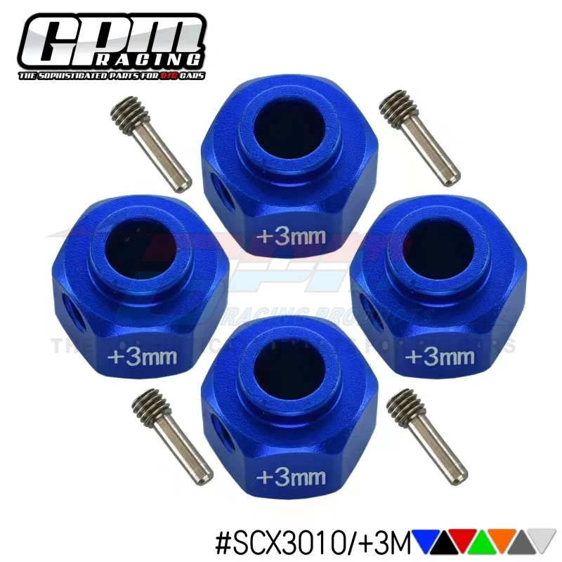 

GPM Aluminum Wheel Hex Adapters +3Mm For Axial Axi03007 Scx10 III Jeep Wrangler