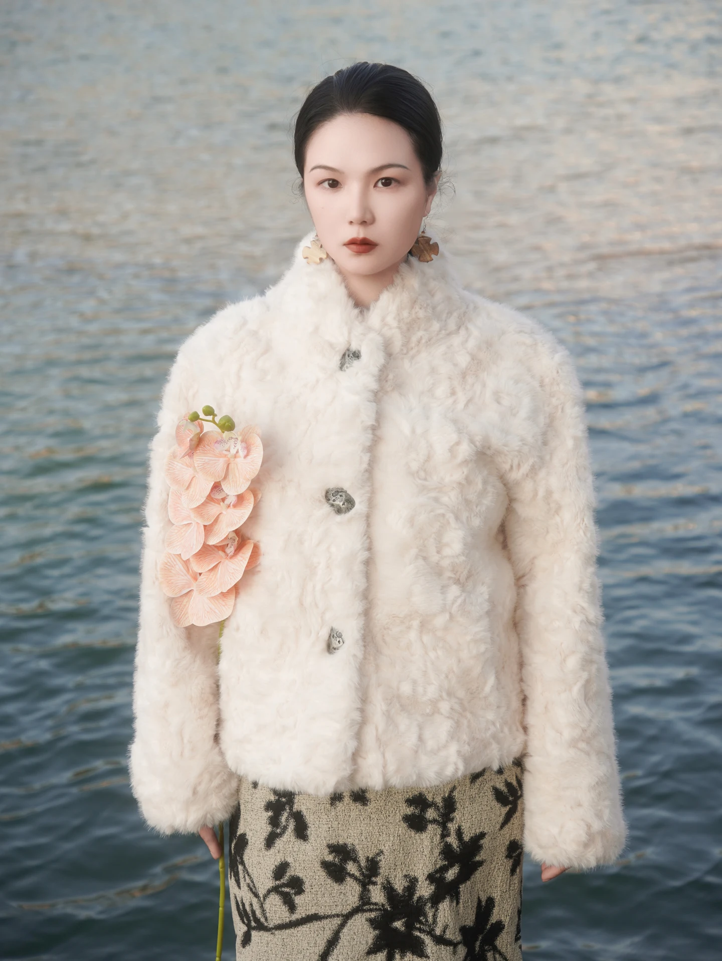 

Niniliuiu Autumn Winter Fur Jaet Casual Stand Collar Eco Friendly Versatile Daily Commuting Simple Sli Women's Coat