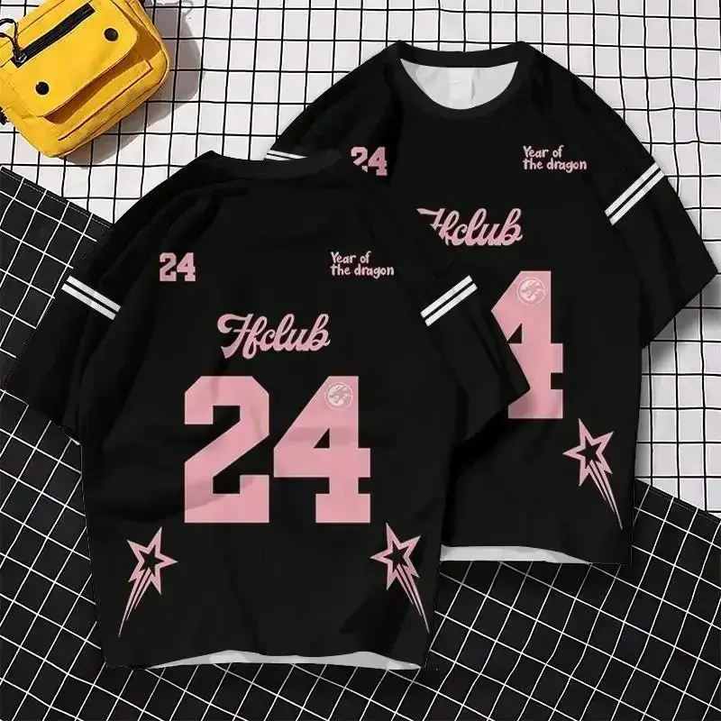 

New 2025 Summer Men's T-irt ort Sved 3D Digit Slim Fit Nine Sve Length Henry irt Neline Youth Trend Faion T-irt