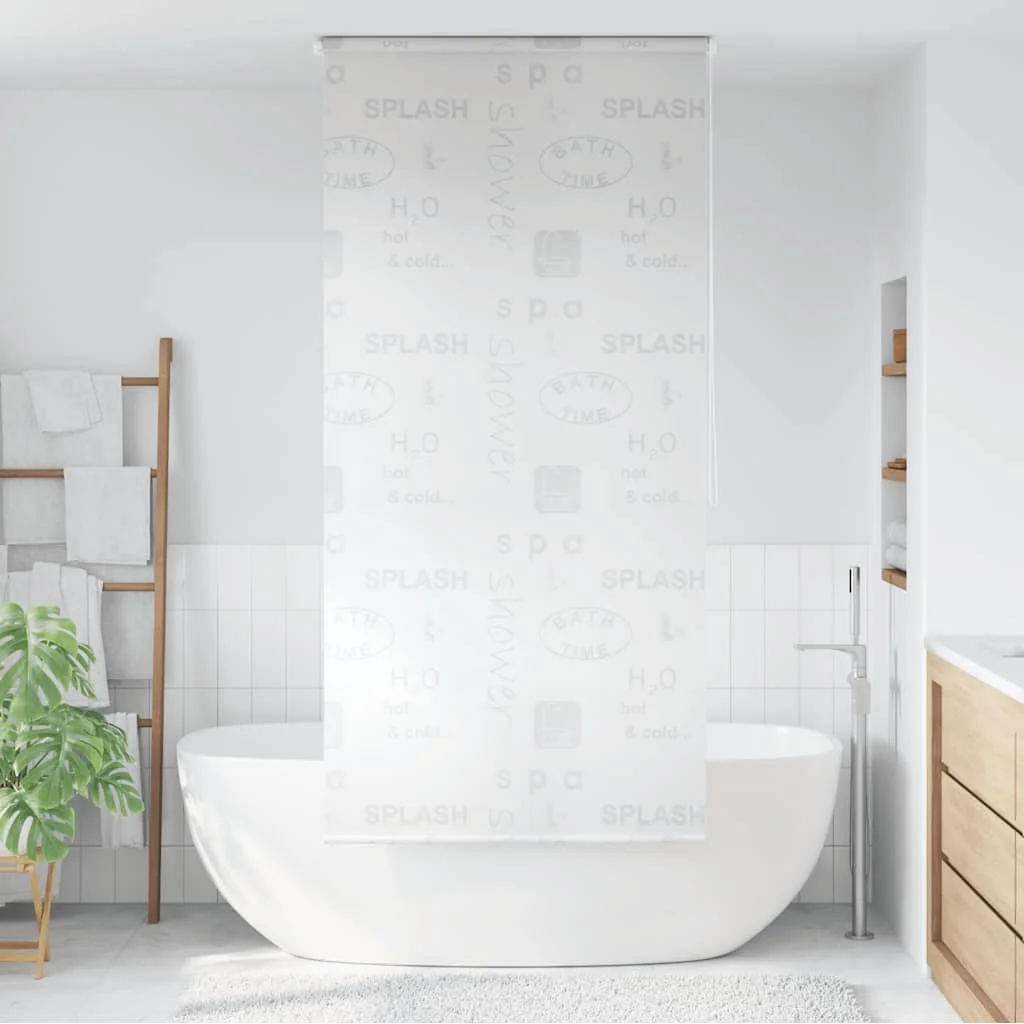 Duschrollo 80x240 cm Spritzschutz Faltbarer Wasserdichter Duschvorhang für Badezimmer-Trennwand Trocken- und Nassbereich-Trennung