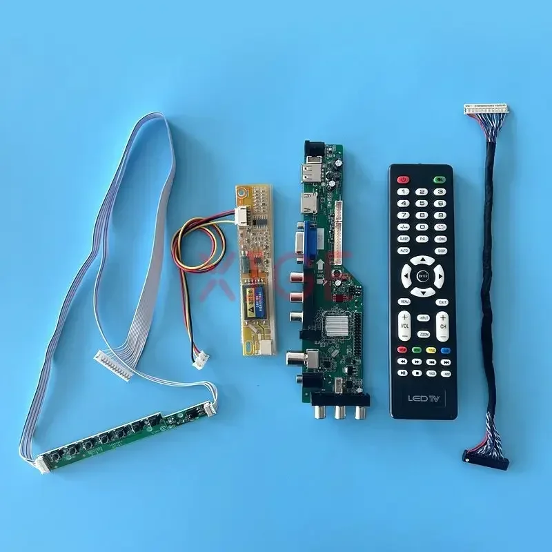 

For N184H3 LQ164M1LD4C LTN160HT01 LCD Controller Board DIY Kit Monitor 1CCFL 30Pin LVDS 1920*1080 Digital DVB IR+AV+USB+HDMI+VGA