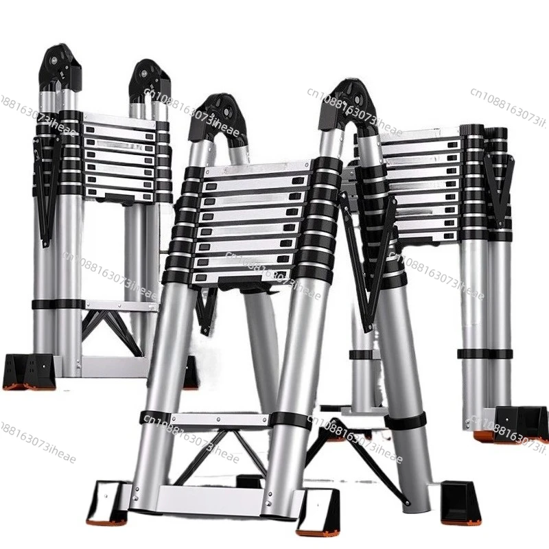 Aluminum alloy herringbone ladder household telescopic folding multi-function thickened portable project lifting stairs
