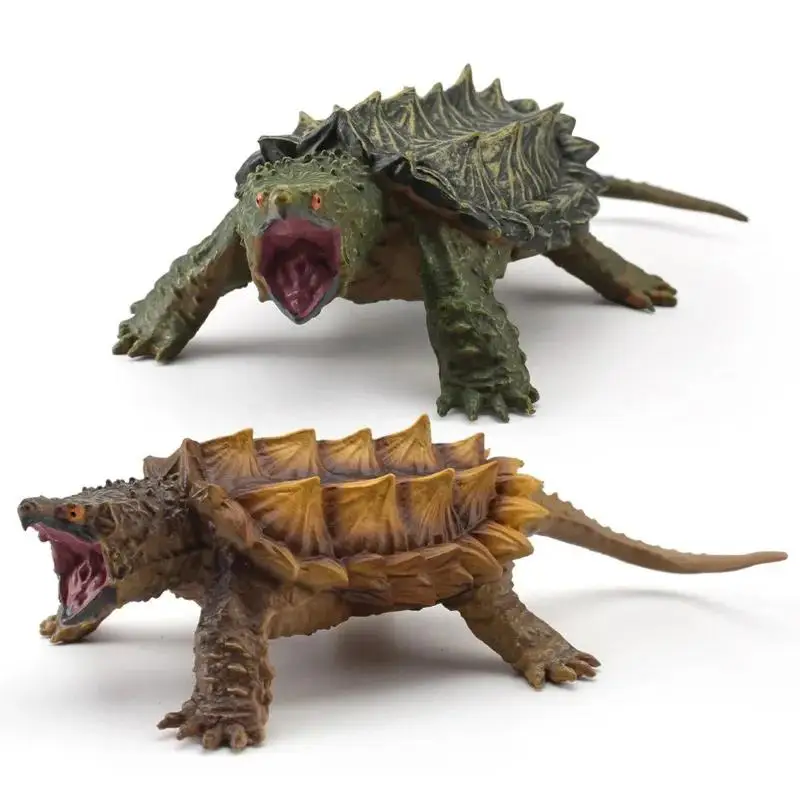 Simulation Animals Action Figures Snapping Turtle Figurines Aquarium Models Children's Cognitive Crocodile Ornament Home Decor