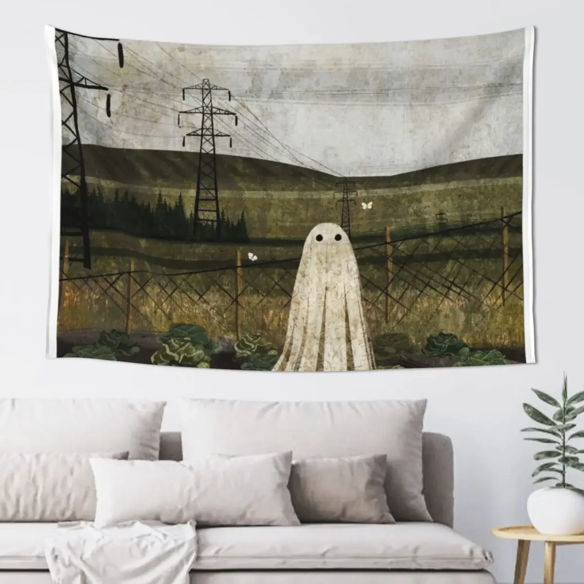 There's A Ghost in the Cabbage Patch Again... Tapestry Aesthetic Room Decor Room Decorating Aesthetic Cute Decor Tapestry