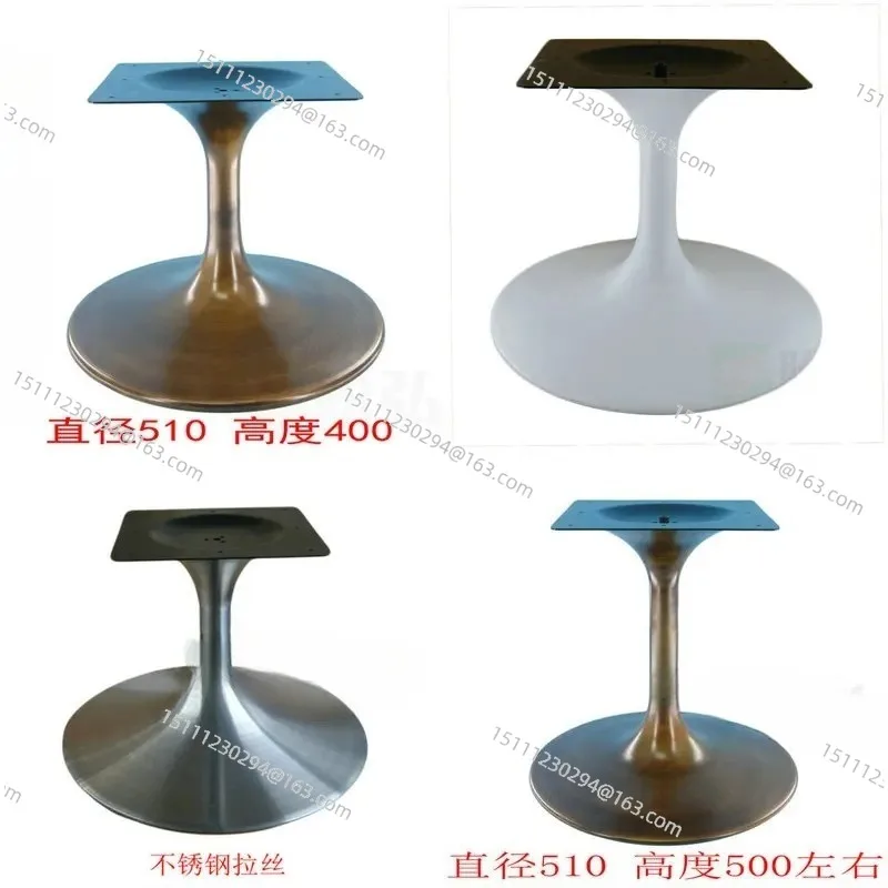 Pieds de table basse tulipe, base de haut-parleur en acier inoxydable, présentoir de pied de table en cuivre antique en fer forgé, table design avec