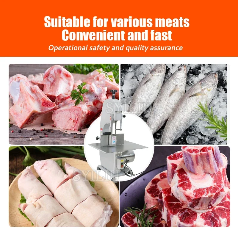 Commercial Desktop Bone Sawing Machine Cutting Cattle Sheep Bones Frozen Meat Pig's Trotters Fish Meat Electric Bone Cutting
