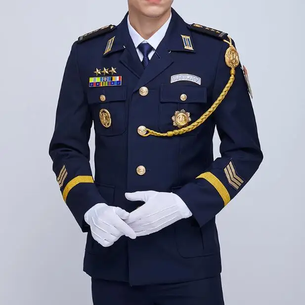 Costume bleu marine pour hommes, sécurité de printemps comprenant une veste et un pantalon