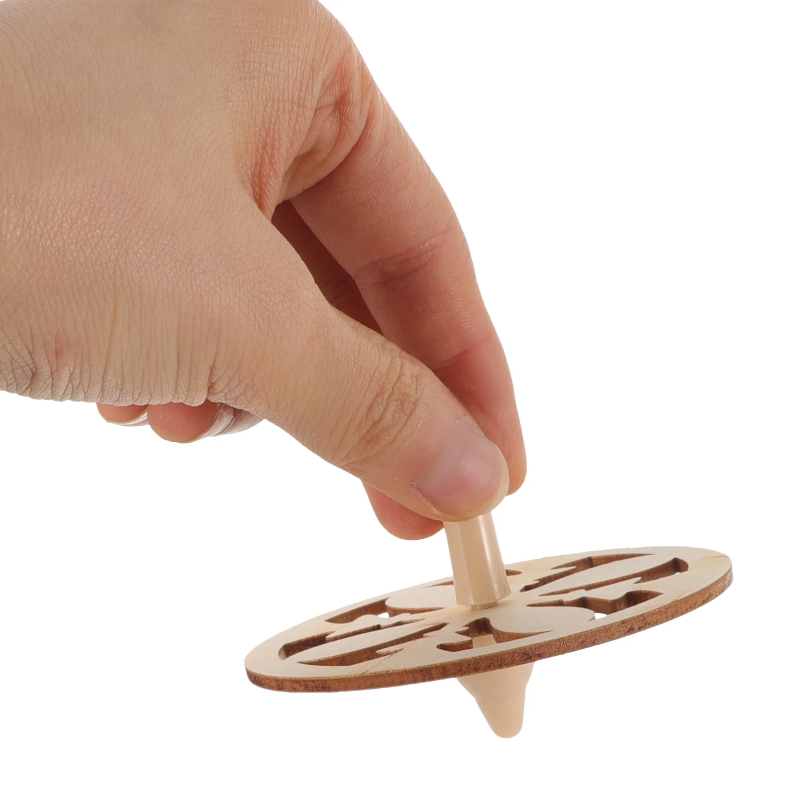 12 Pcs Wooden Spinning Top Unfinished Gyro Toy Kids Portable Blank Plastic Toys