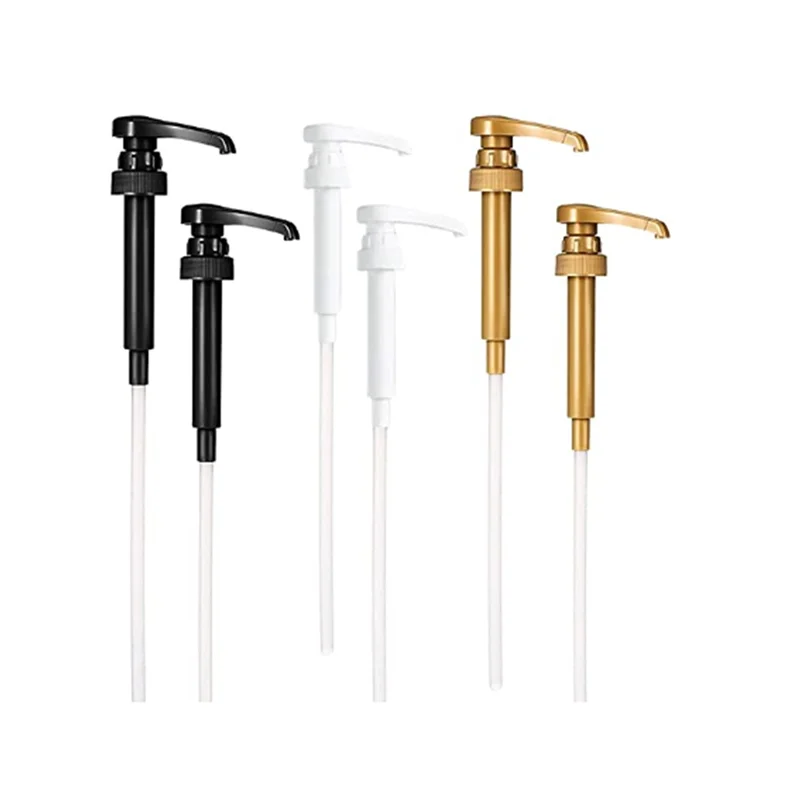 pressing headCoffee Syrup Pump Dispenser6 Pack Syrup Pump for 750Ml/25.4 Oz Syrup Bottle3Colors Pumps