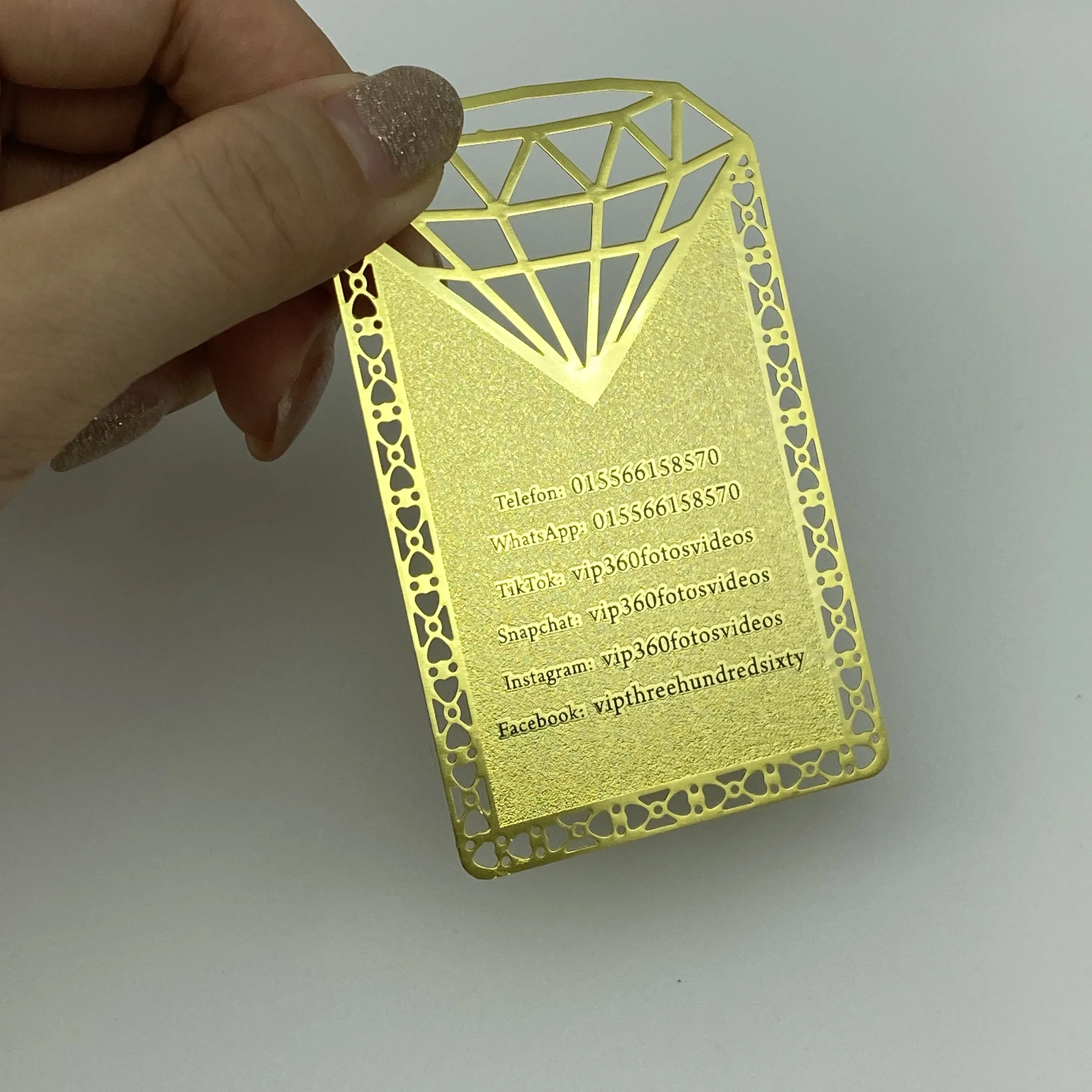 بطاقة عمل معدنية رخيصة الثمن لآلة النقش بالليزر