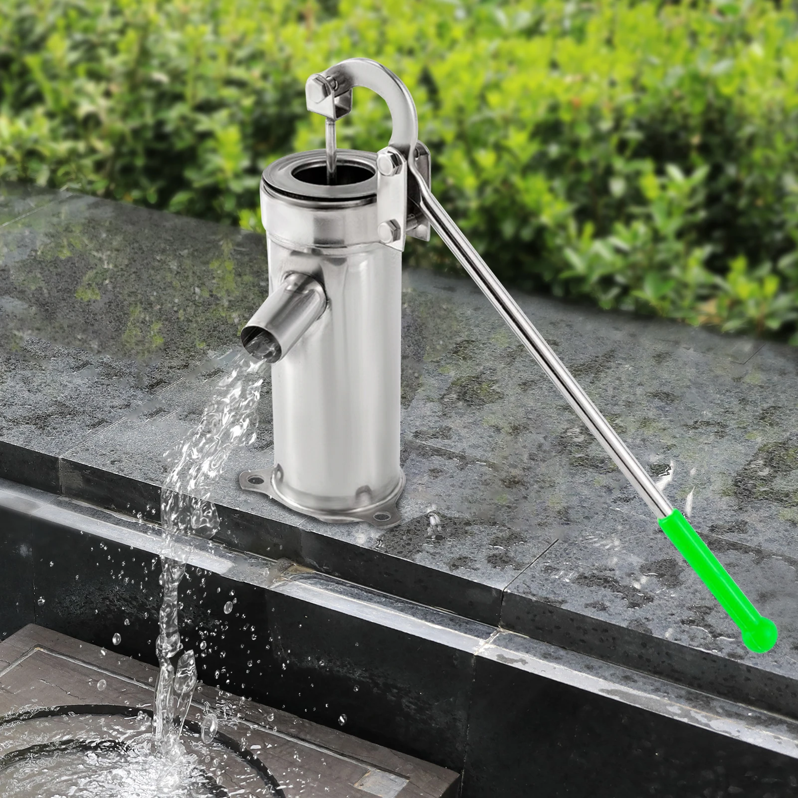 

Domestic Hand Well Pump Manual Deep Water Jet Pump Stainless Steel Handheld Shake Suction Pump for Home Garden Yard Groundwater