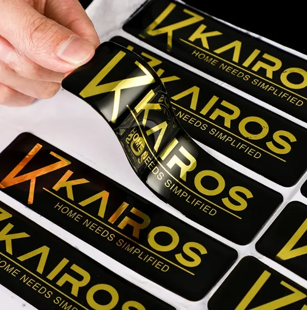 

Customized epoxy resin label dome sticker for 3D appearance advertising, weather resistant, strong 3M adhesive