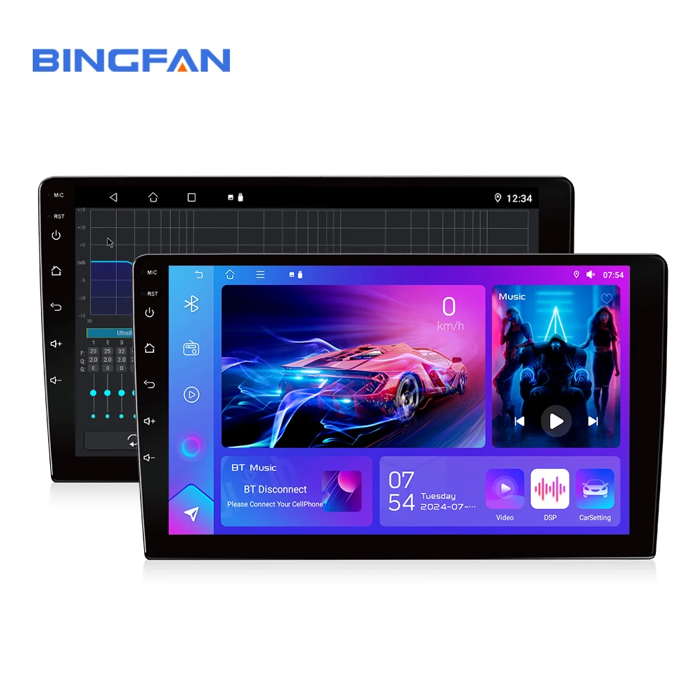 أندرويد 2 الدين شاشة السيارة مشغل ديفيدي للسيارة راديو السيارة العالمي 9 بوصة أندرويد السيارات Carplay راديو شاشة تعمل باللمس GPS BT WIFI