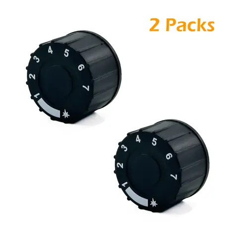 MINISIT-Bouton de contrôle de gaz de remplacement, modèle Thermoandre710, poignée de contrôle de température, interrupteur en plastique noir, 2 pièces