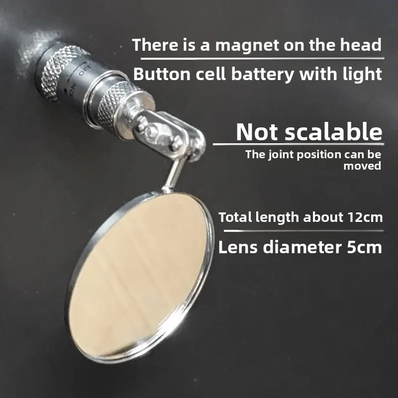 Magnetic Coffee Extraction Observation Mirror, Multi‑Angle Reflector Adjustable Reflection Viewer for Espresso Brewing Monitor
