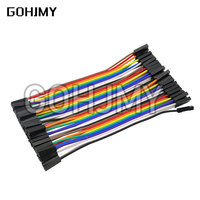 40pcs 10cm 2.54mm 1pin 1p-1p female to female jumper wire Dupont cable