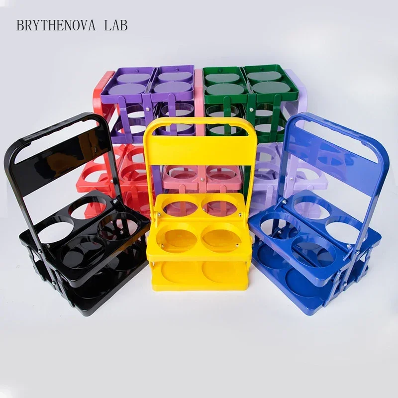1Pc Basket Cup Organizer Beer Rack New Bar Beverage Display 4/6 Hole Beer Bottle Carrier Foldable Reusable Drink Holder Reusable