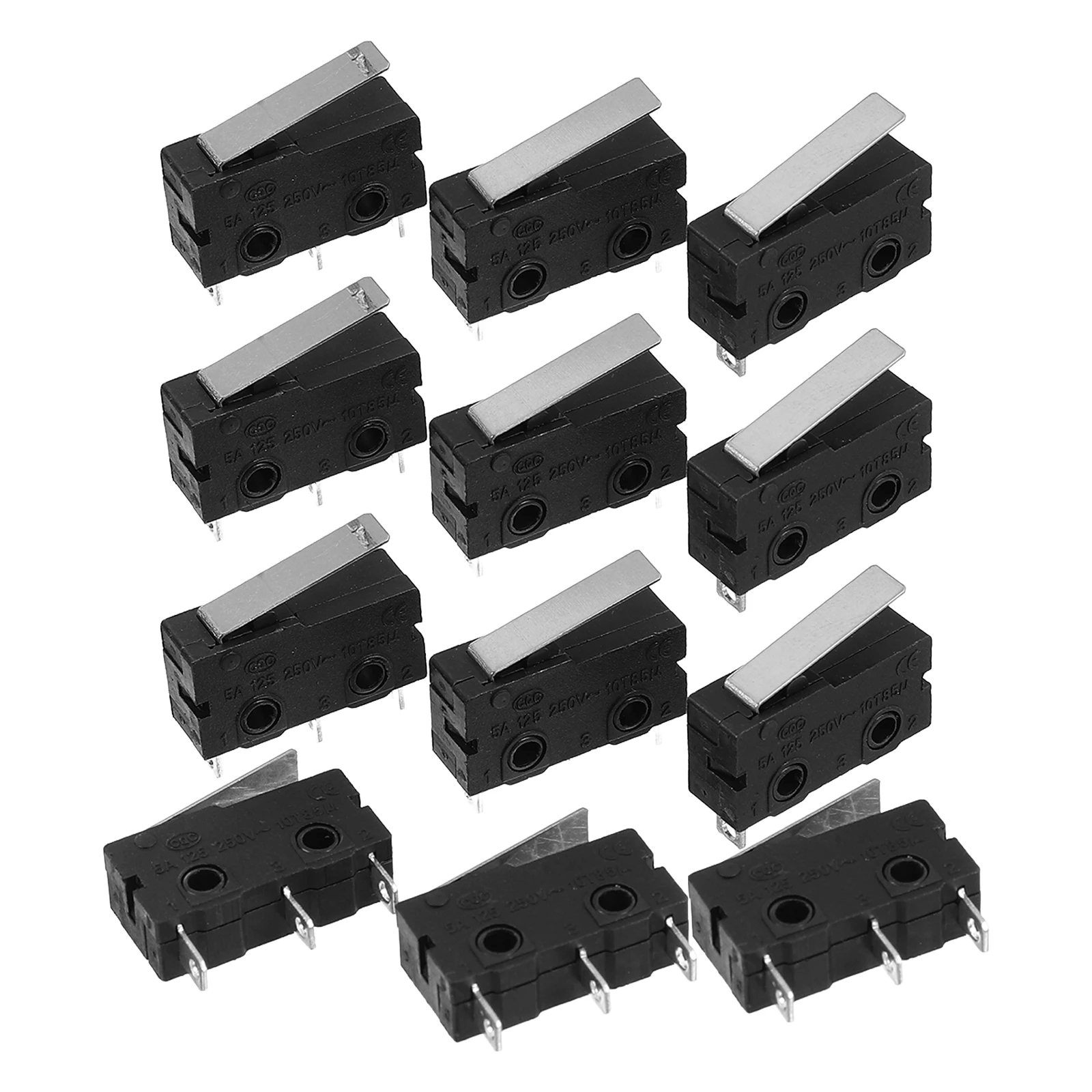 

12pcs Micro Waterproof Long Life 500000 Times Pin Type Package Touch Switch For Home Appliances Audio Mouse Business Machine