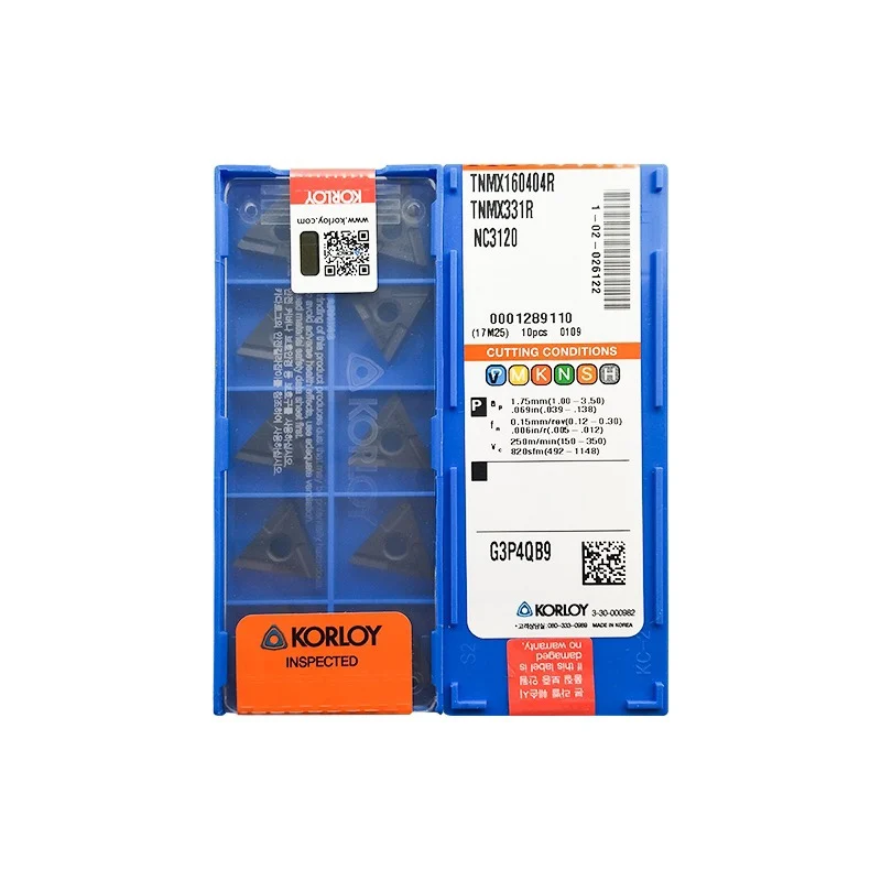 Korloy Tnmx160404r Tnmx160404l Tnmx160408r Tnmx160408l-sh Nc3225 X343 Inserção do Carboneto Tnmx Insere