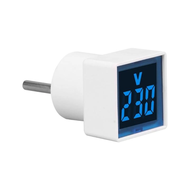 แรงดันไฟฟ้าดิจิตอลเมตรตารางที่ใสแสดง 220V/230V เครื่องทดสอบไฟฟ้าในครัวเรือน C7AC C7AC