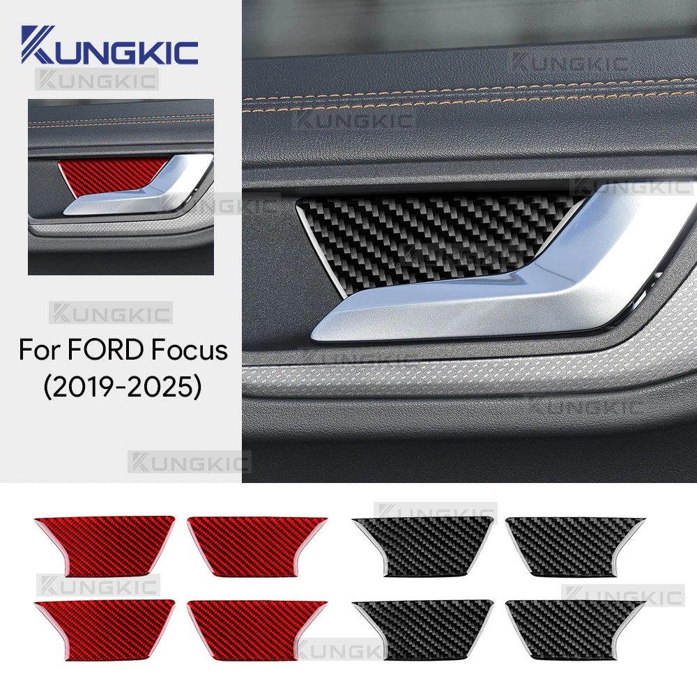 

Real Soft Carbon Fiber Sticker For Ford Focus/Focus ST 2019 2020 2021 2022 2023 2024 2025 LHD Car Interior Door Inner Bowl Frame