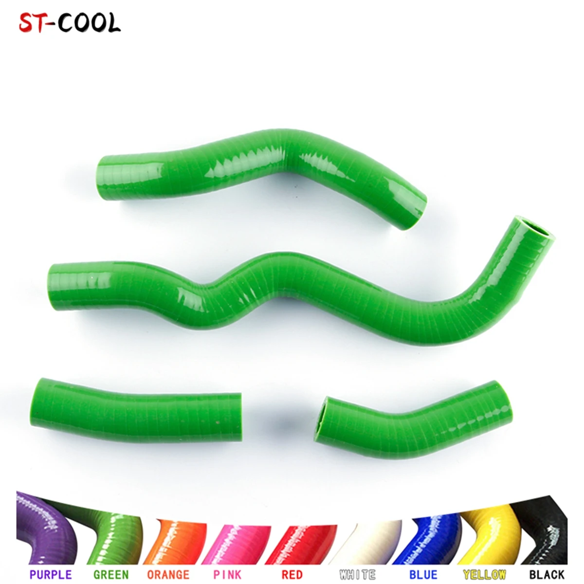 For Kawasaki KLX 300 KLX300 1997-2007 1998 1999 2000 01 02 03 04 05 06 Motorcycle Silicone Radiator Hose Pipe Kit 4Pcs 10 Colors